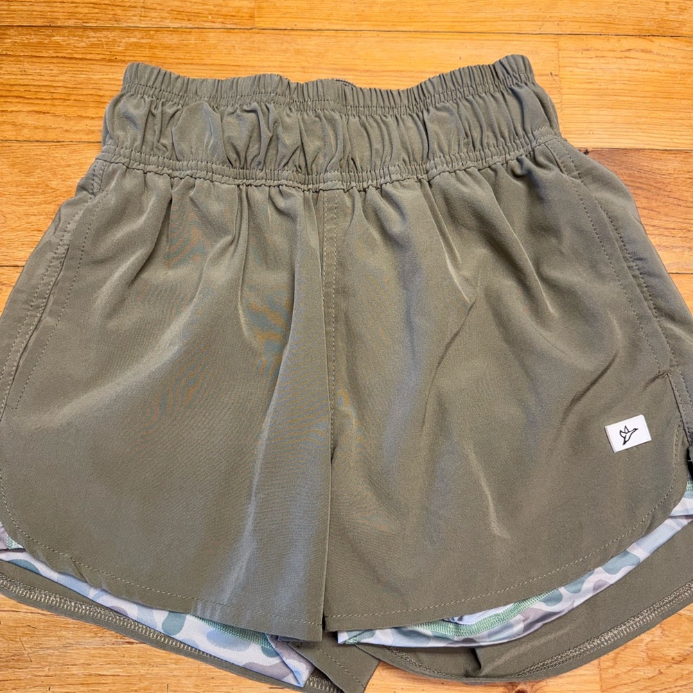 Womens Combat Waterfowl Olive Green Shorts
